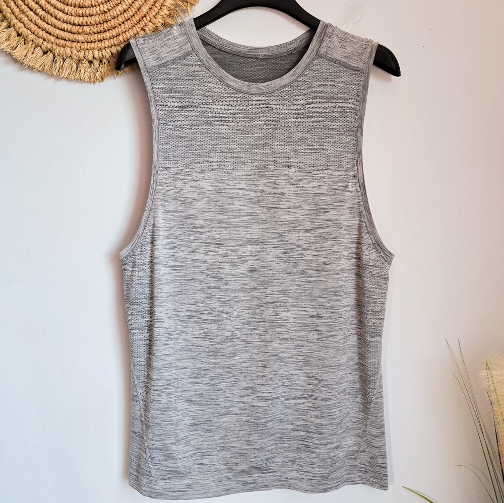 Lululemon Mens Slate Gray Metal Vent Tech Muscle Tank Top SZ Small Activewear - Picture 2 of 10